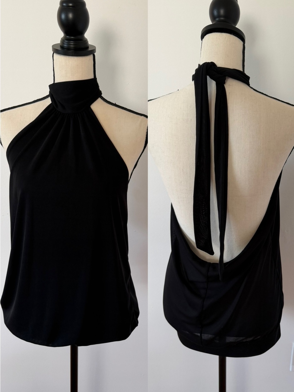 Zara Terez Black Halter Tie-Back Tank